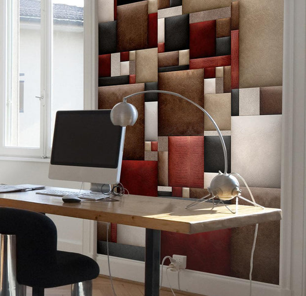 Wall mural - Leather puzzle-TipTopHomeDecor