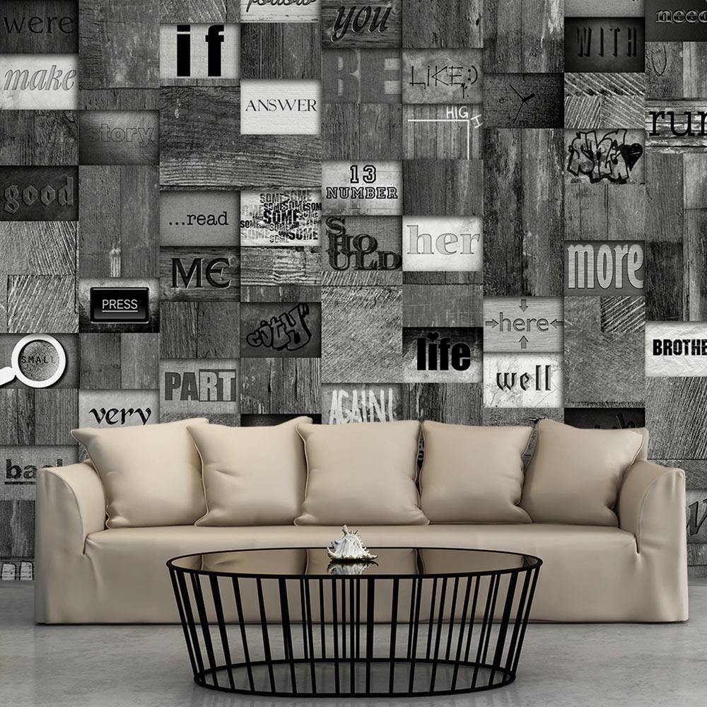 Wall mural - Mosaic of Words-TipTopHomeDecor
