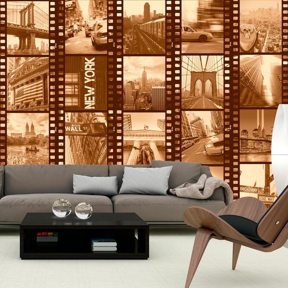 Wall mural - New York - Collage (sepia)-TipTopHomeDecor