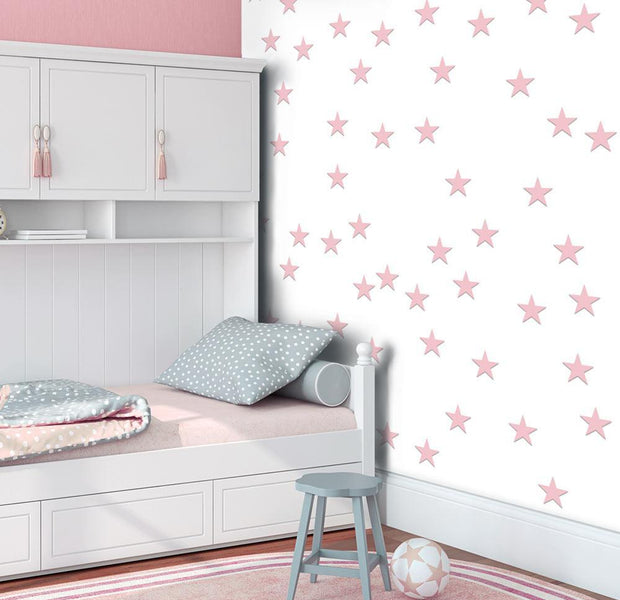Wall mural - Pink Stars-TipTopHomeDecor