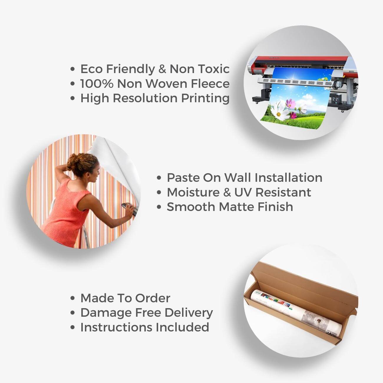 Repeating Wallpaper Roll - Portrait Of Inspiration - 32.8'L x 19.7"W-Tiptophomedecor