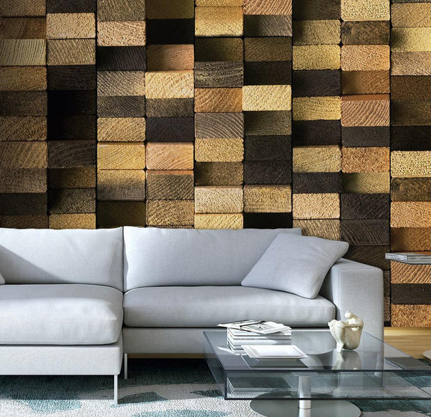 Wall mural - Protected by the Wooden Weave-TipTopHomeDecor