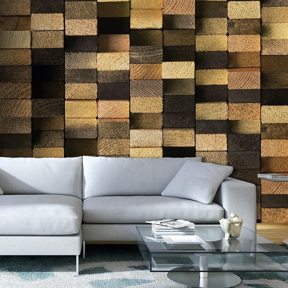 Wall mural - Protected by the Wooden Weave-TipTopHomeDecor