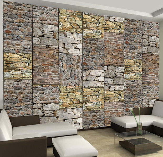 Wall mural - Puzzle with stones-TipTopHomeDecor