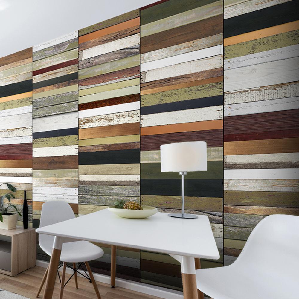 Wall mural - Rainbow-colored wood tones-TipTopHomeDecor
