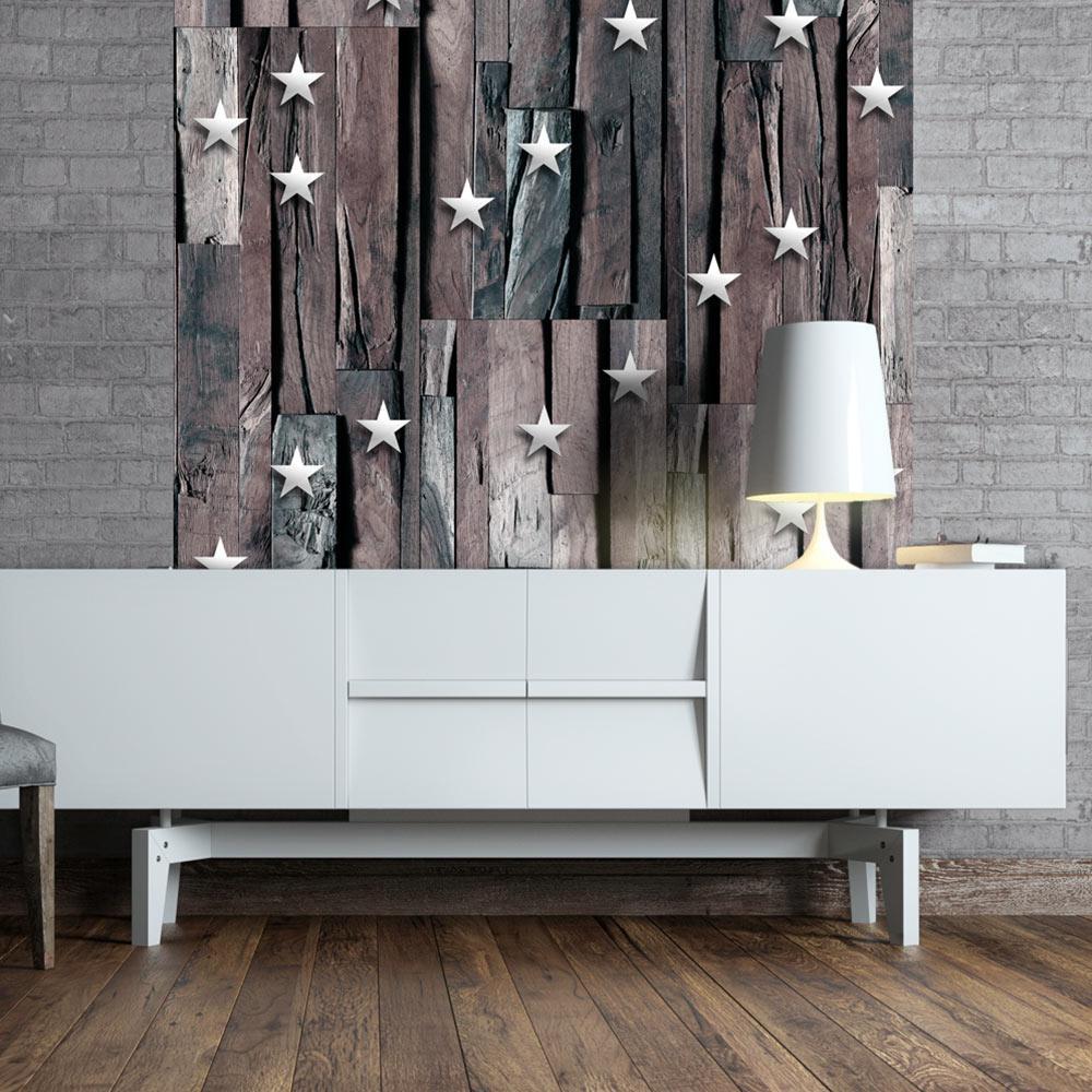 Wall mural - Stars on Wood-TipTopHomeDecor