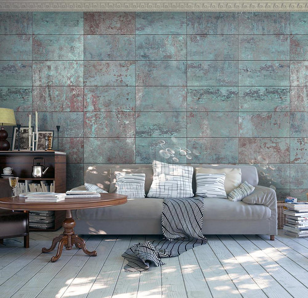 Wall mural - Turquoise Concrete-TipTopHomeDecor