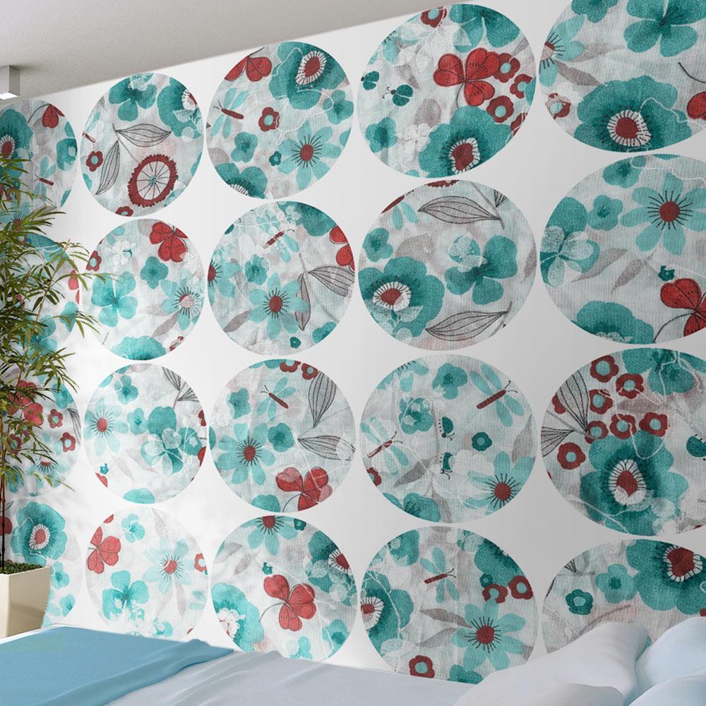 Wall mural - Turquoise meadow - circle-TipTopHomeDecor