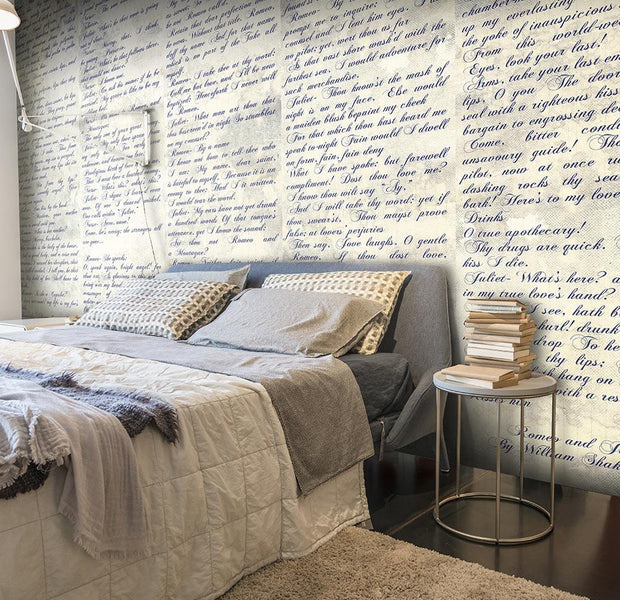 Wall mural - Verses of Love (Romeo & Juliet)-TipTopHomeDecor