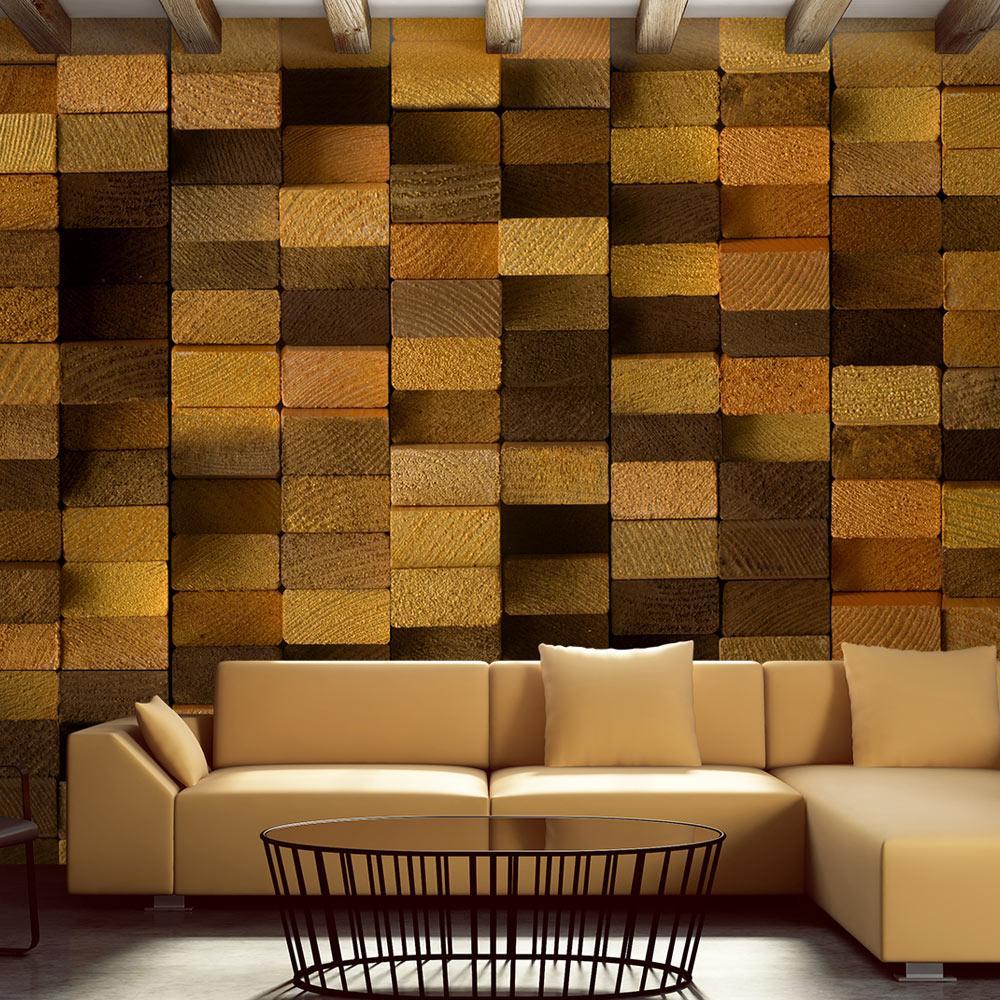 Wall mural - Wooden Wall-TipTopHomeDecor