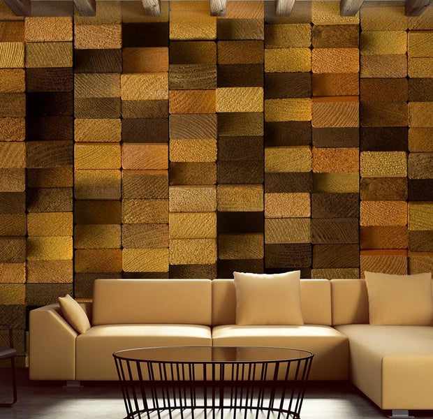 Wall mural - Wooden Wall-TipTopHomeDecor