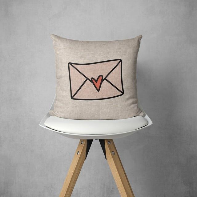 Simple Cartoon Designer Love Letter Cushion Covers-TipTopHomeDecor