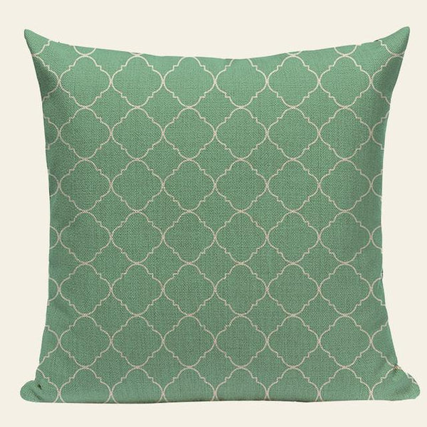 Soft Light Blue Mint Green Geometric Throw Pillow Cases-Tiptophomedecor