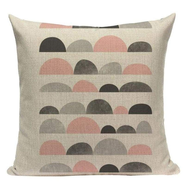 Soft Pink Grey Leaves Cushion Covers-TipTopHomeDecor