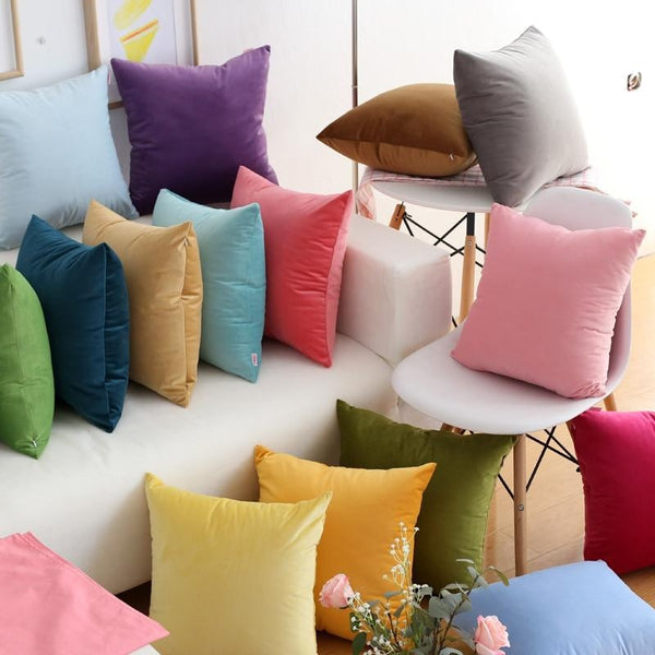 Bright Colors Velvet Cushion Covers