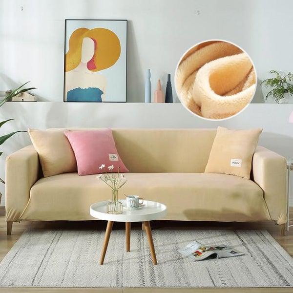 Solid Color Soft Velvet Stretch Sofa Slipcovers-TipTopHomeDecor