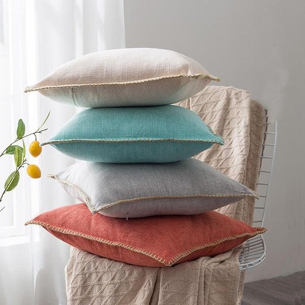 Linen solid pillow covers