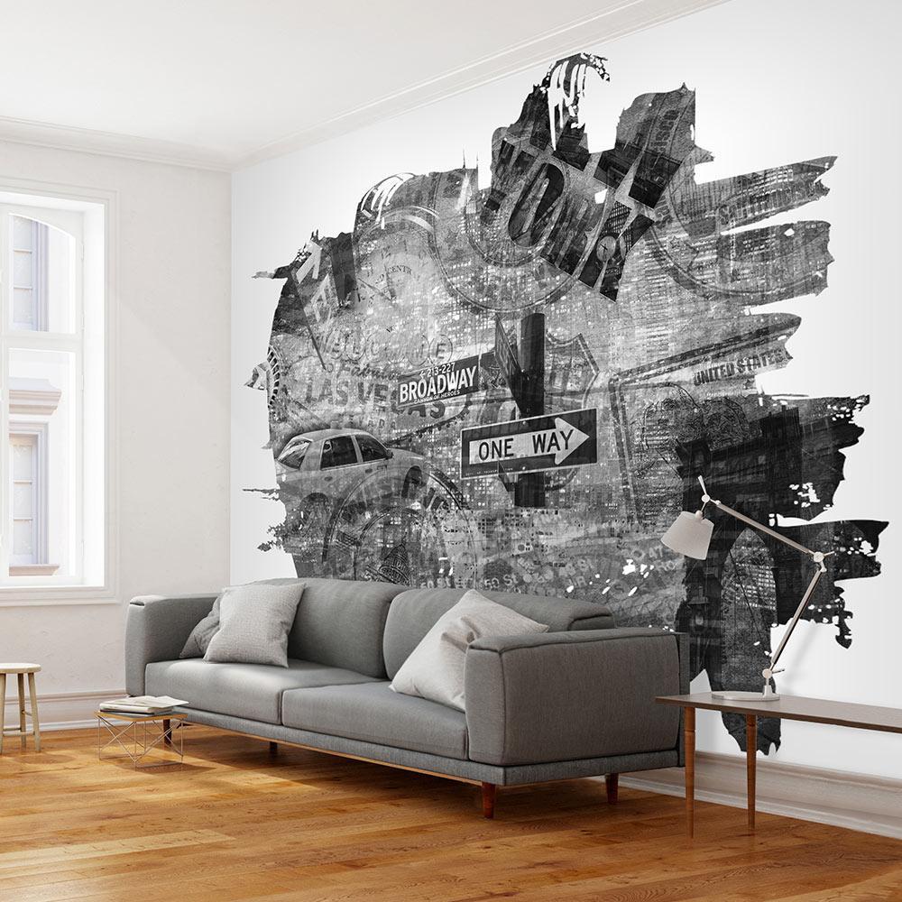 Wall mural - Black-and-white New York collage-TipTopHomeDecor