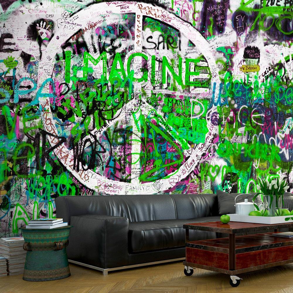 Wall mural - Green Graffiti-TipTopHomeDecor