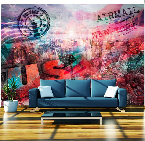 Street Art Wall Mural - NYC Patriotic Theme-Tiptophomedecor