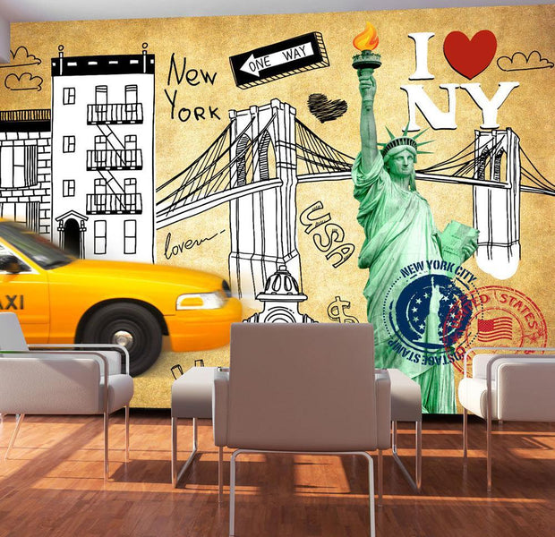 Wall mural - One way - New York-TipTopHomeDecor