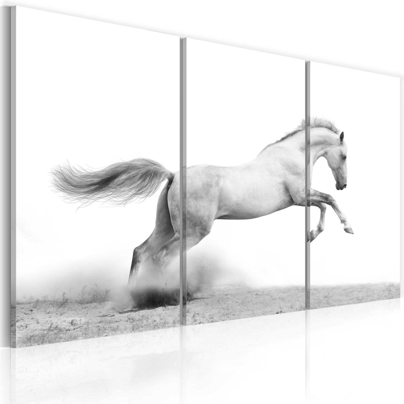 Stretched Canvas Animal Art - A Galloping Horse-Tiptophomedecor