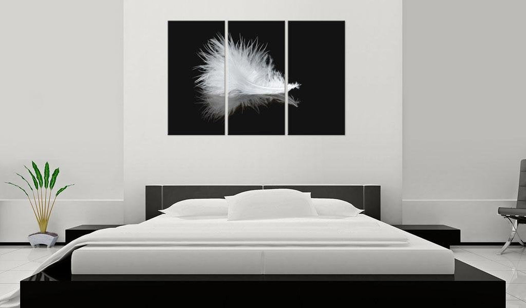 Stretched Canvas Animal Art - A Small Feather-Tiptophomedecor