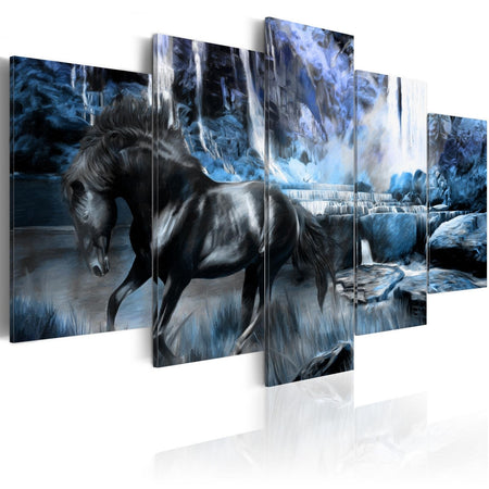 Stretched Canvas Animal Art - Azure Waterfall-Tiptophomedecor