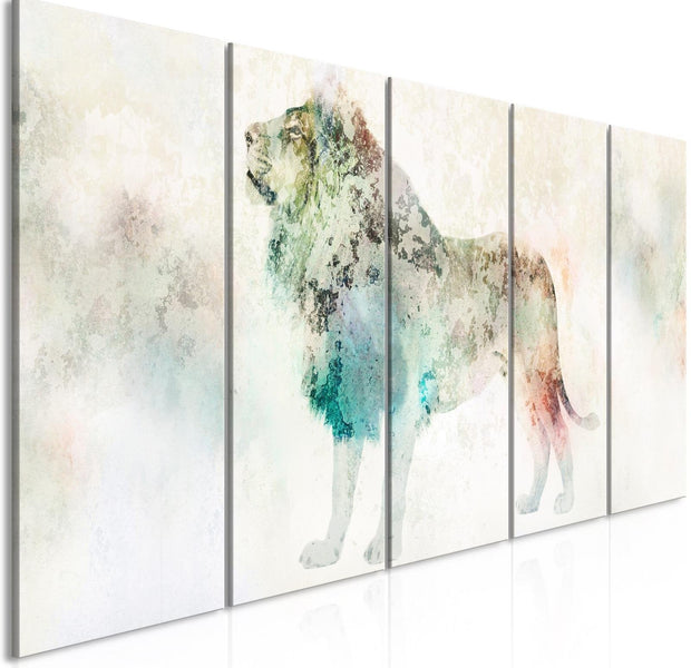 Stretched Canvas Animal Art - Colourful King Narrow-Tiptophomedecor