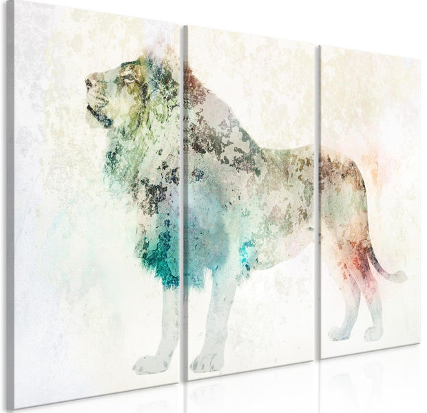 Stretched Canvas Animal Art - Colourful King-Tiptophomedecor
