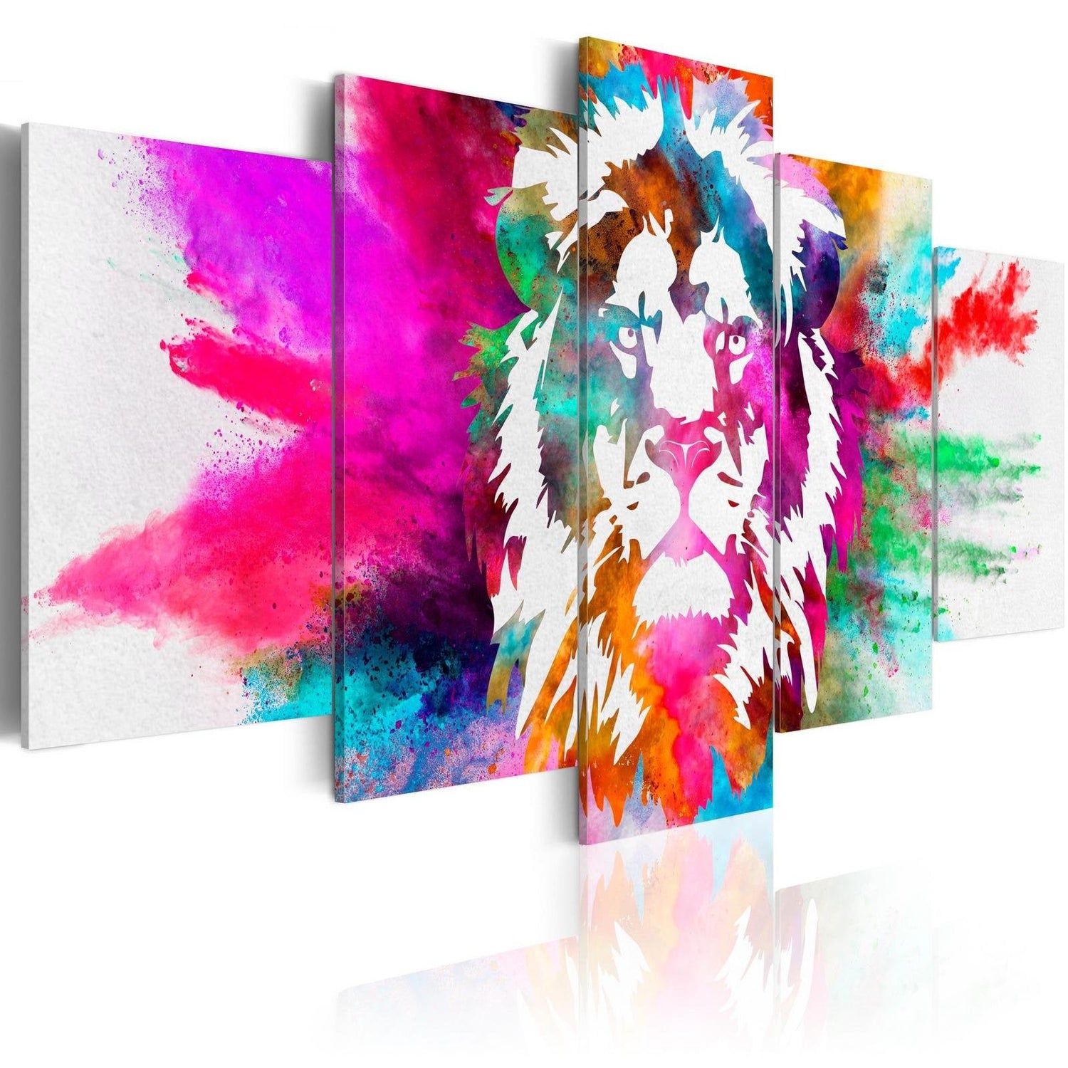 Stretched Canvas Animal Art - Colours Of The King-Tiptophomedecor