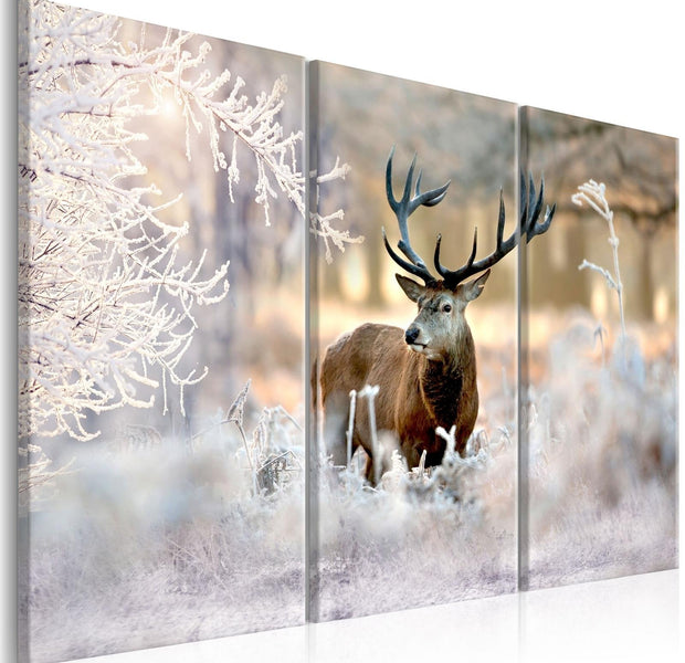 Stretched Canvas Animal Art - Deer In The Cold I-Tiptophomedecor