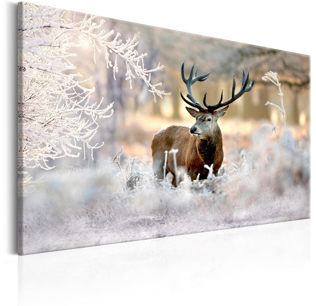Stretched Canvas Animal Art - Deer In The Cold-Tiptophomedecor