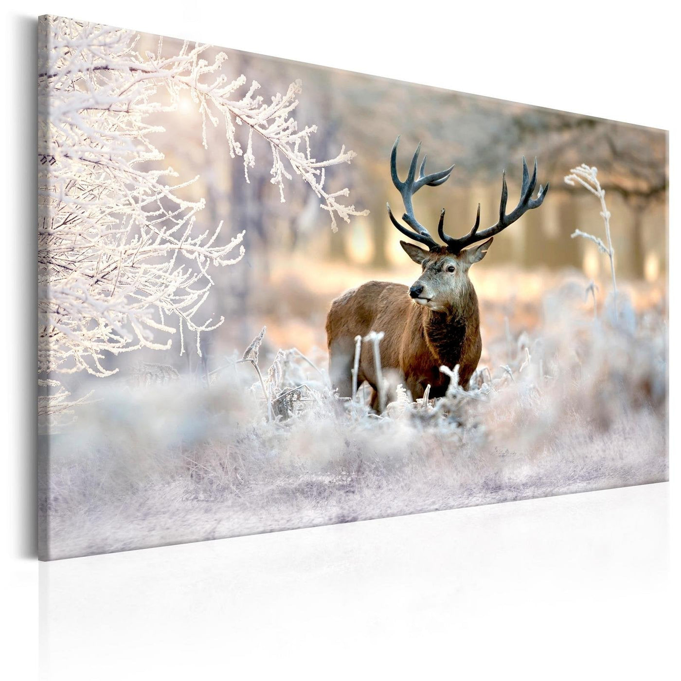 Stretched Canvas Animal Art - Deer In The Cold-Tiptophomedecor