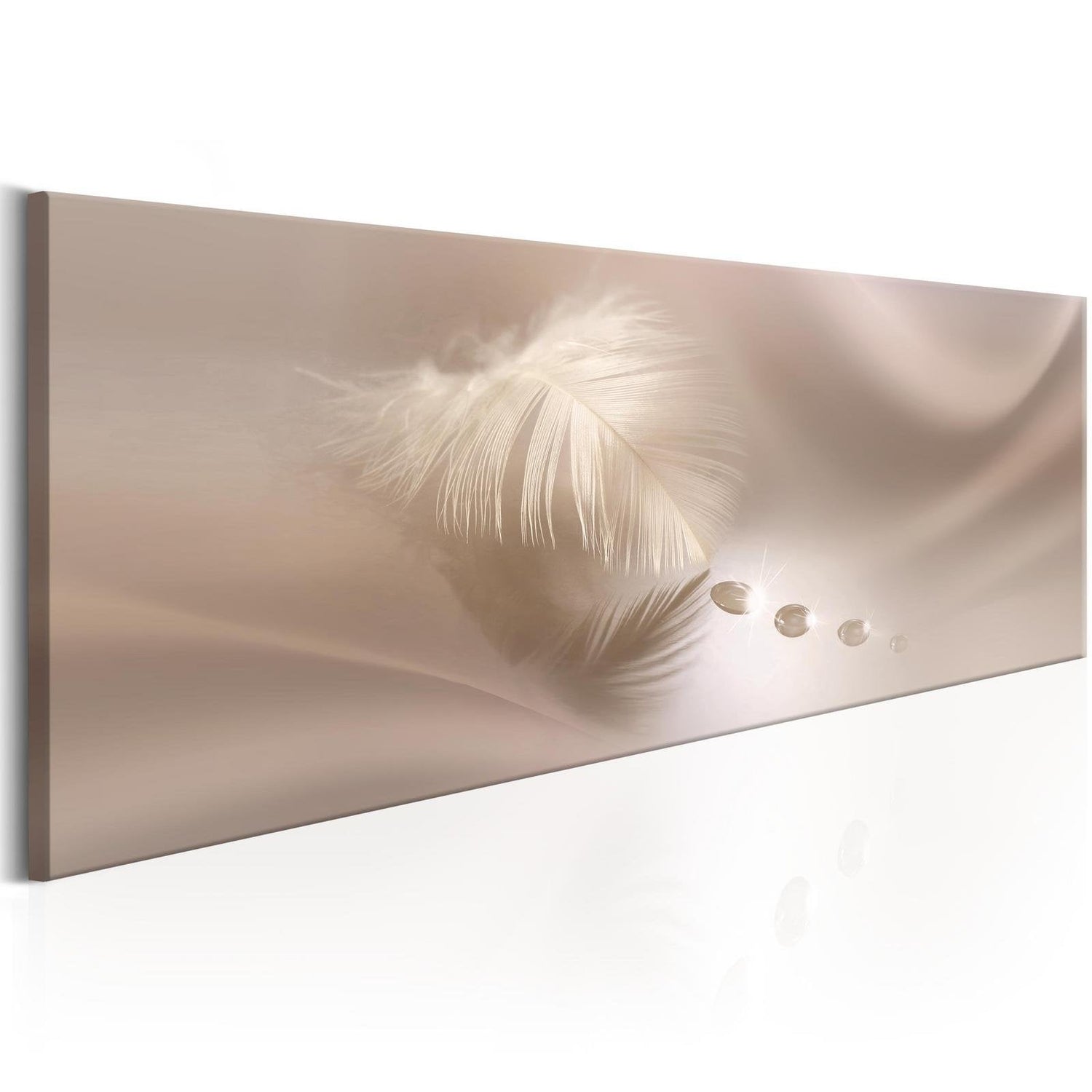 Stretched Canvas Animal Art - Delicate Feather-Tiptophomedecor