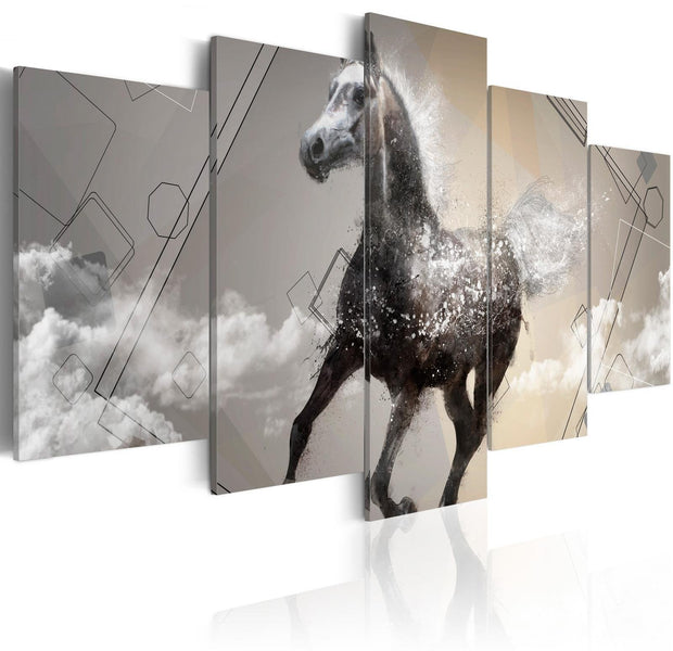 Stretched Canvas Animal Art - Fancy Gallop - 5 Pieces-Tiptophomedecor