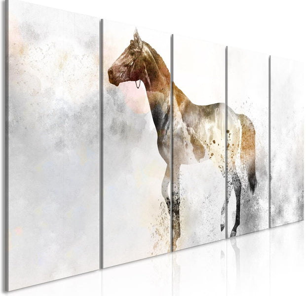 Stretched Canvas Animal Art - Fiery Steed Narrow-Tiptophomedecor