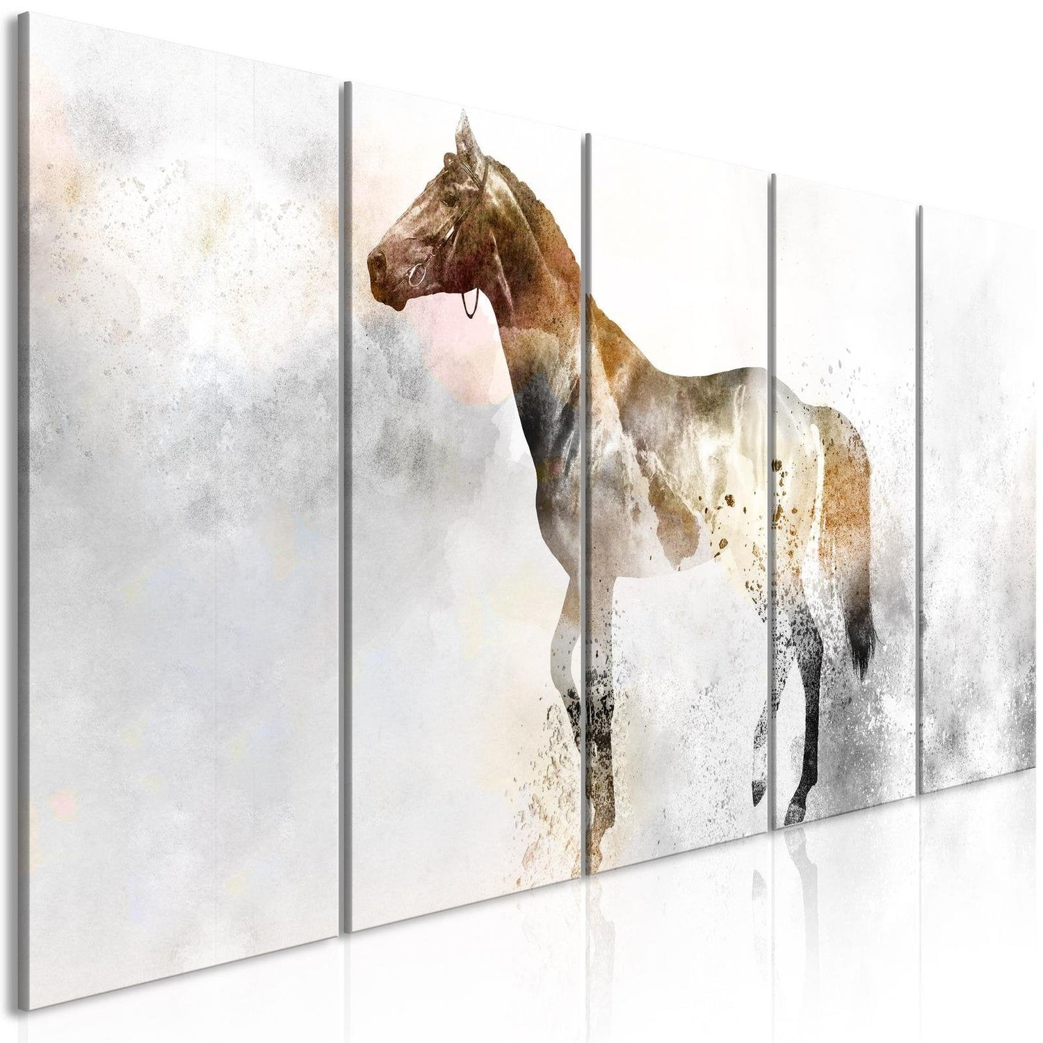 Stretched Canvas Animal Art - Fiery Steed Narrow-Tiptophomedecor
