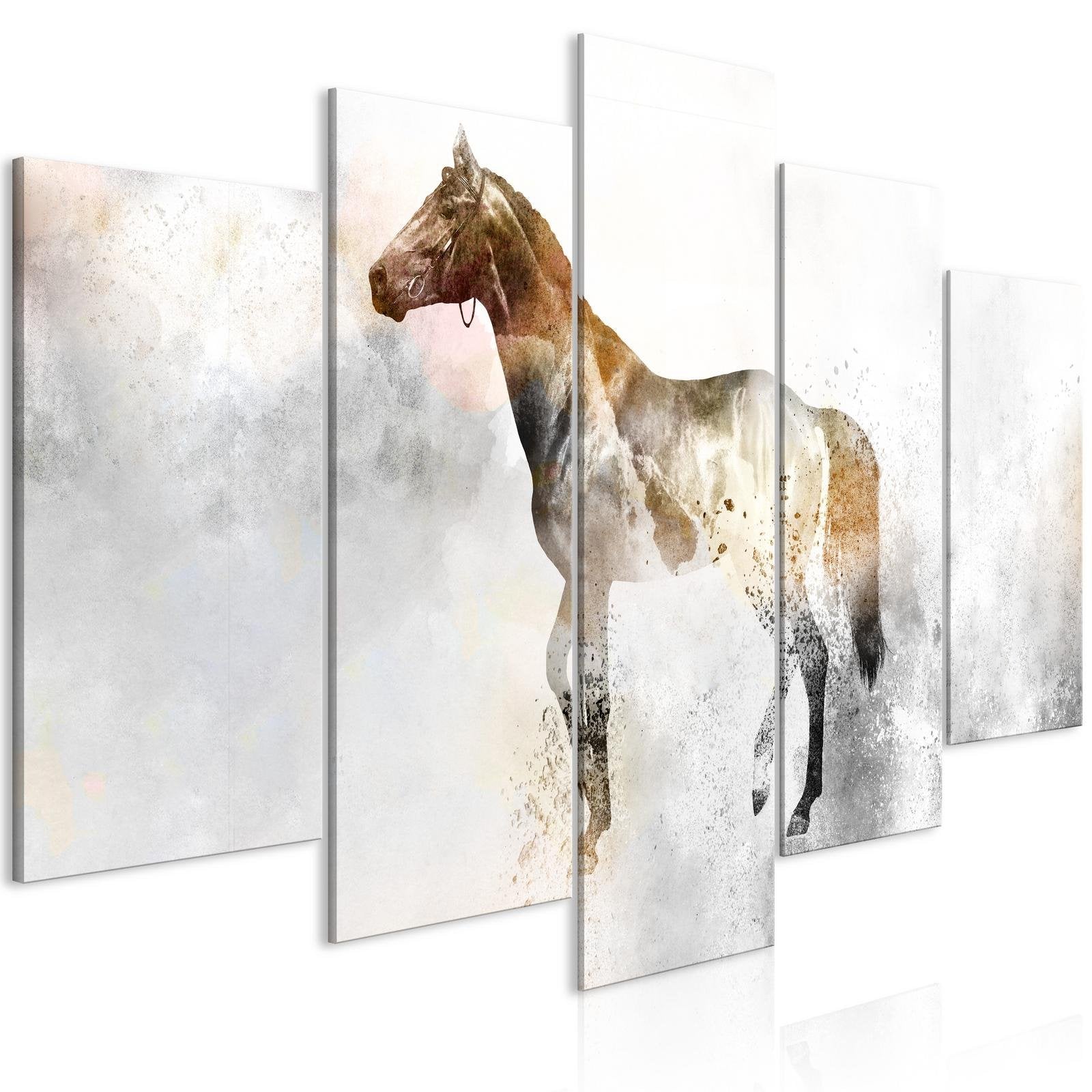 Stretched Canvas Animal Art - Fiery Steed Wide-Tiptophomedecor