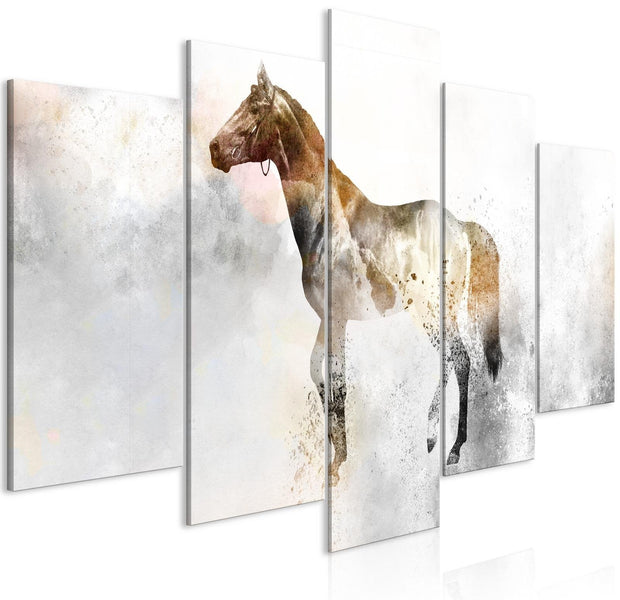 Stretched Canvas Animal Art - Fiery Steed Wide-Tiptophomedecor