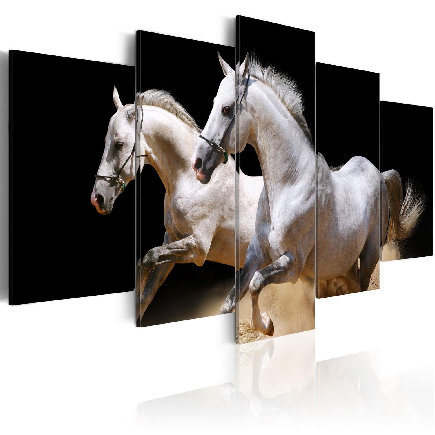 Stretched Canvas Animal Art - Gallop- Freedom And Power-Tiptophomedecor