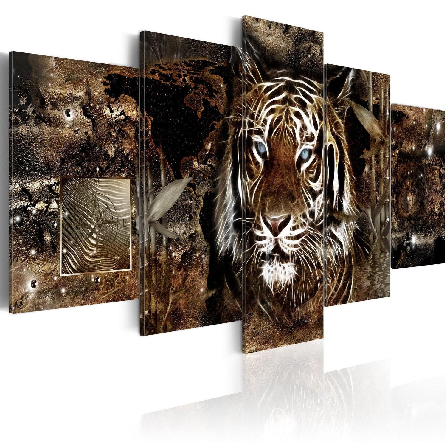 Stretched Canvas Animal Art - Guard Of The Jungle-Tiptophomedecor