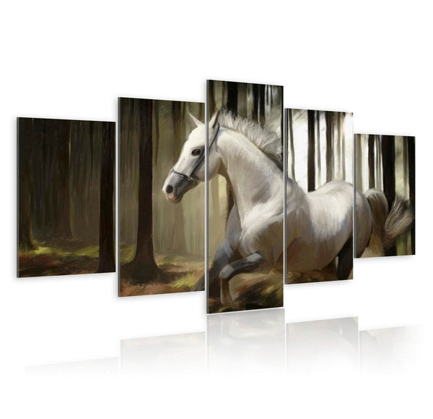 Stretched Canvas Animal Art - Horse Running-Tiptophomedecor