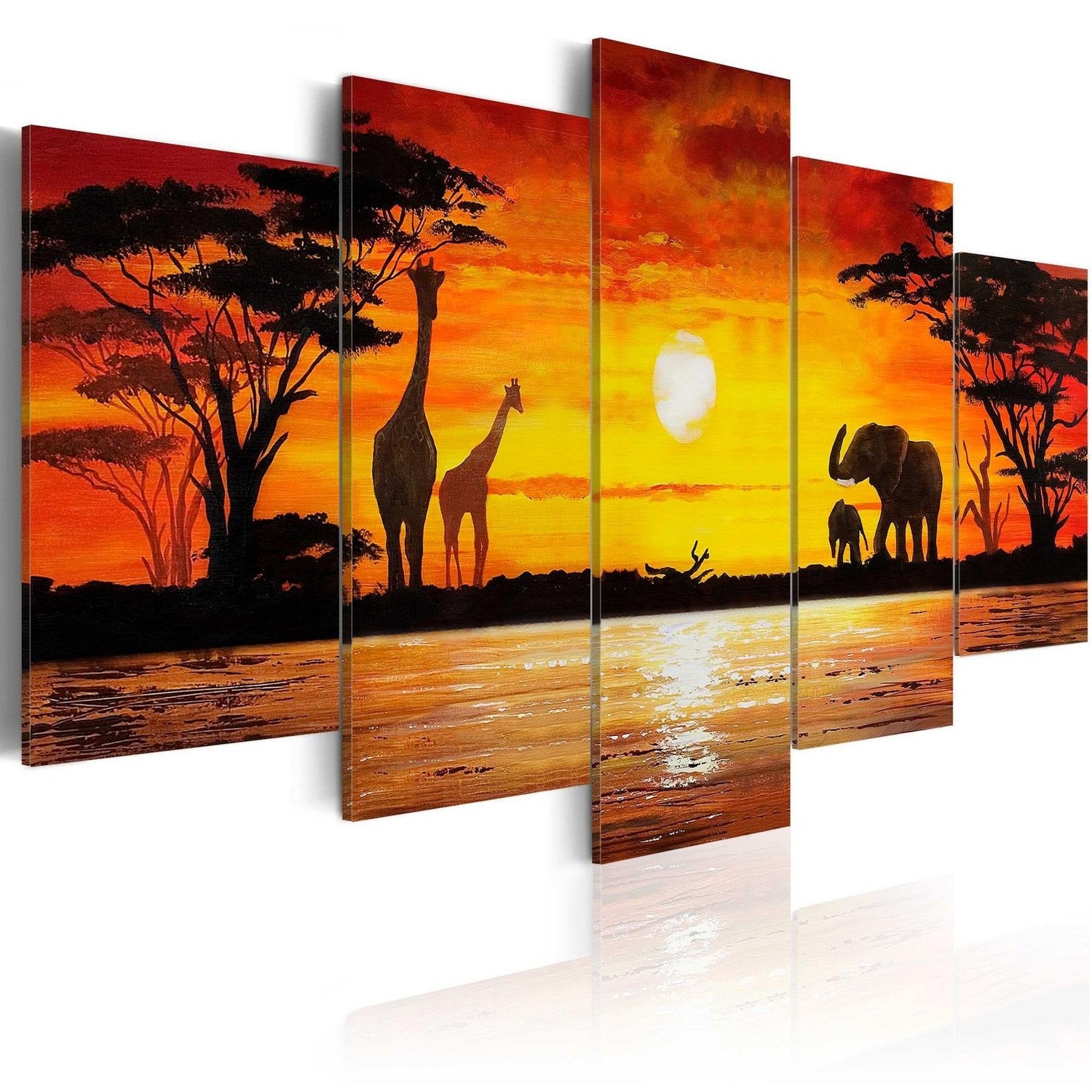 Stretched Canvas Animal Art - Hot Safari-Tiptophomedecor