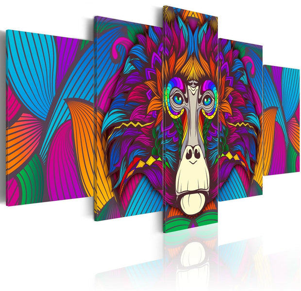 Stretched Canvas Animal Art - Hypnosis Of Colours-Tiptophomedecor
