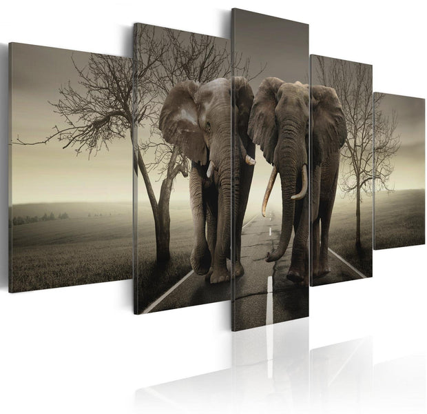 Stretched Canvas Animal Art - It'S A Wild World!-Tiptophomedecor