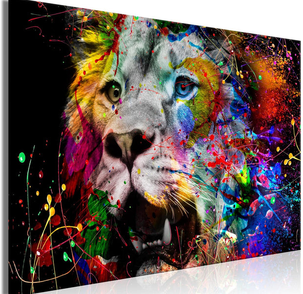 Stretched Canvas Animal Art - King of Kings Wide-Tiptophomedecor