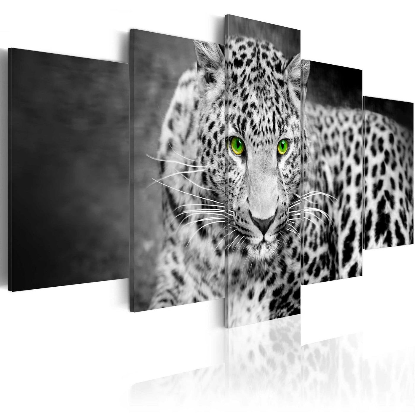 Stretched Canvas Animal Art - Leopard - Black&White-Tiptophomedecor