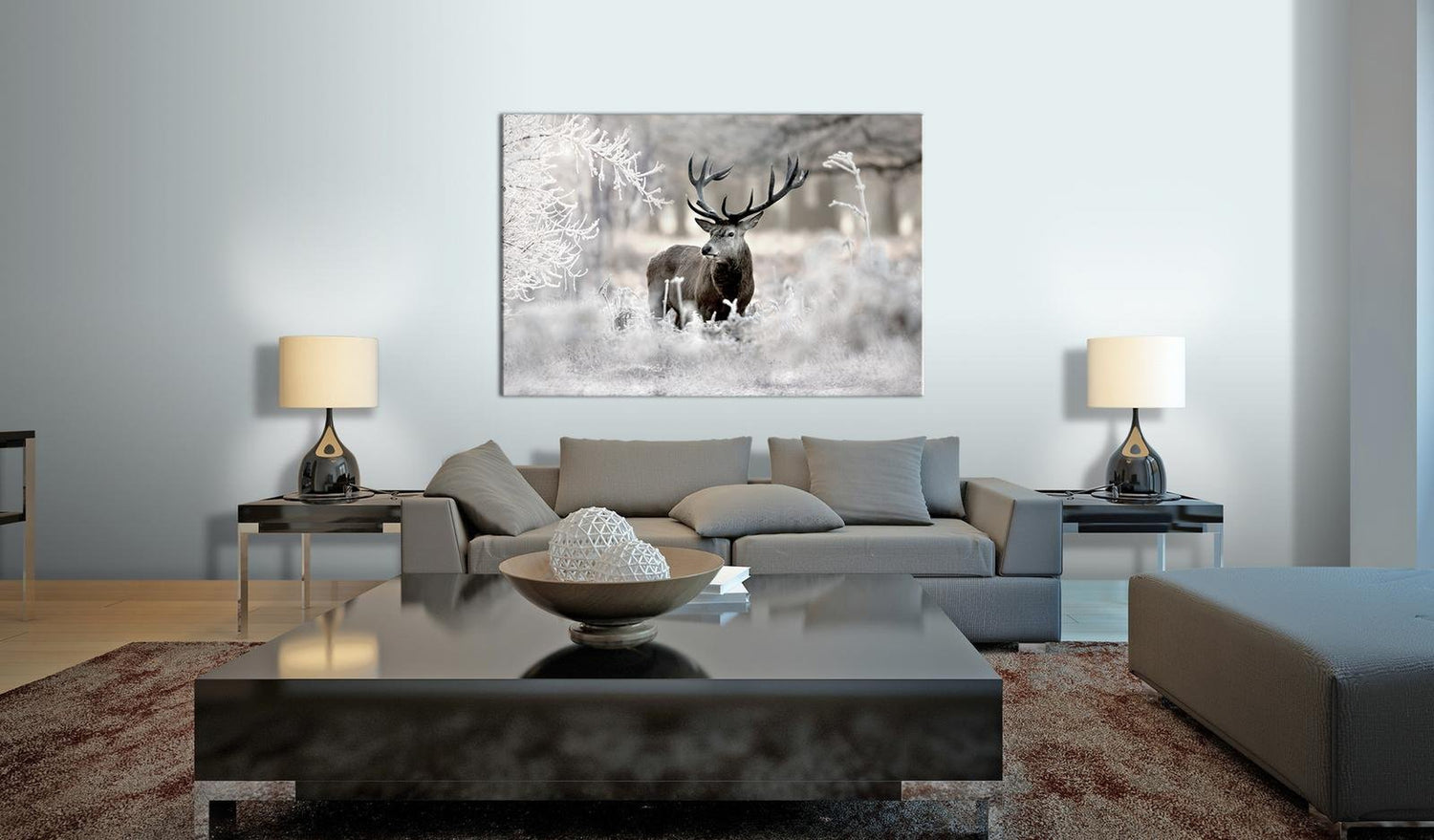 Stretched Canvas Animal Art - Lonely Deer-Tiptophomedecor