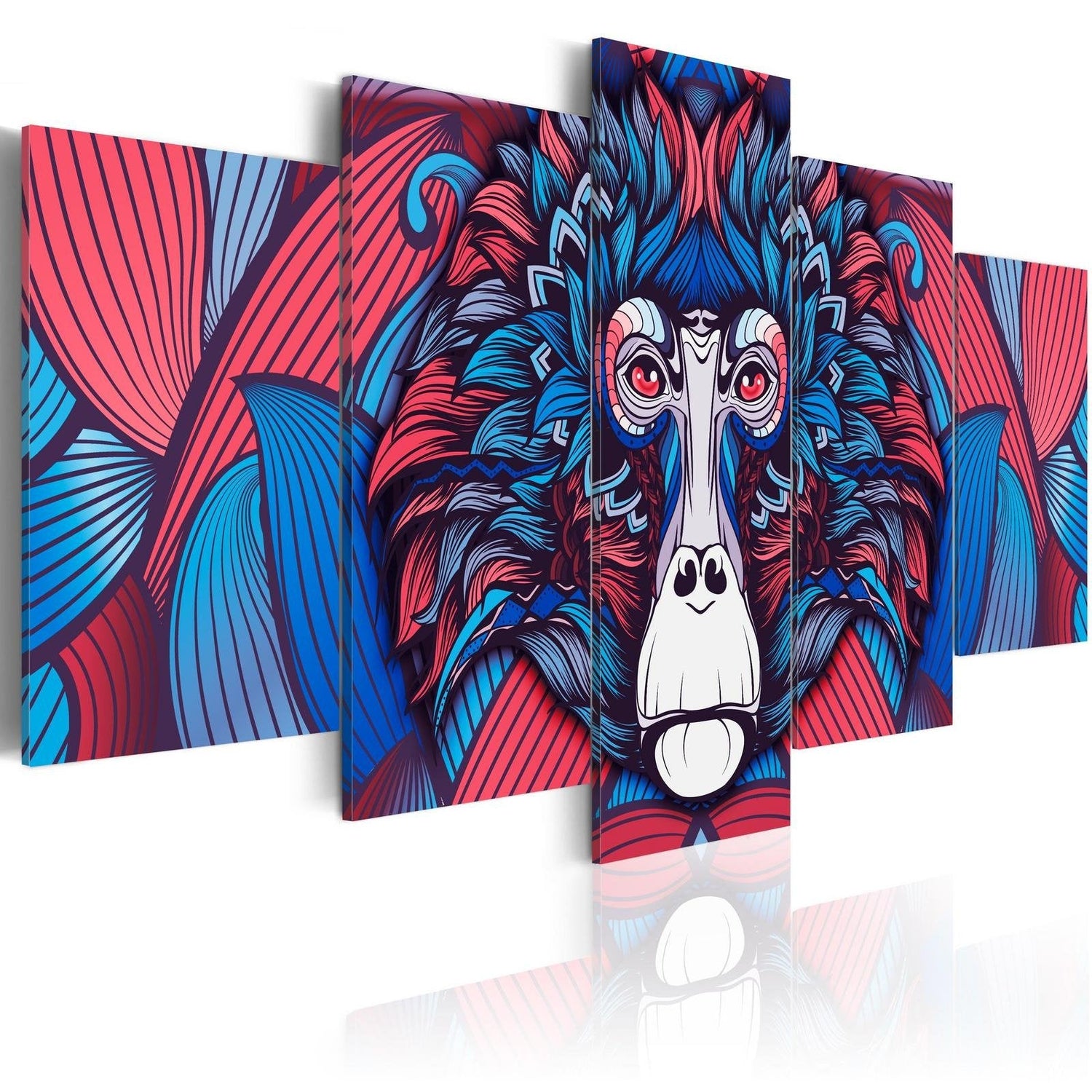 Stretched Canvas Animal Art - Magnetism Of The Look-Tiptophomedecor